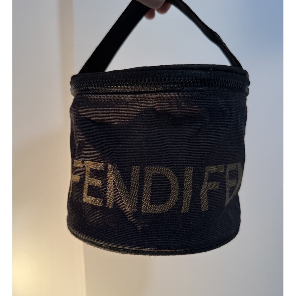 Fendi Canvas Vanity Bag Authentic - Picture 11 of 12